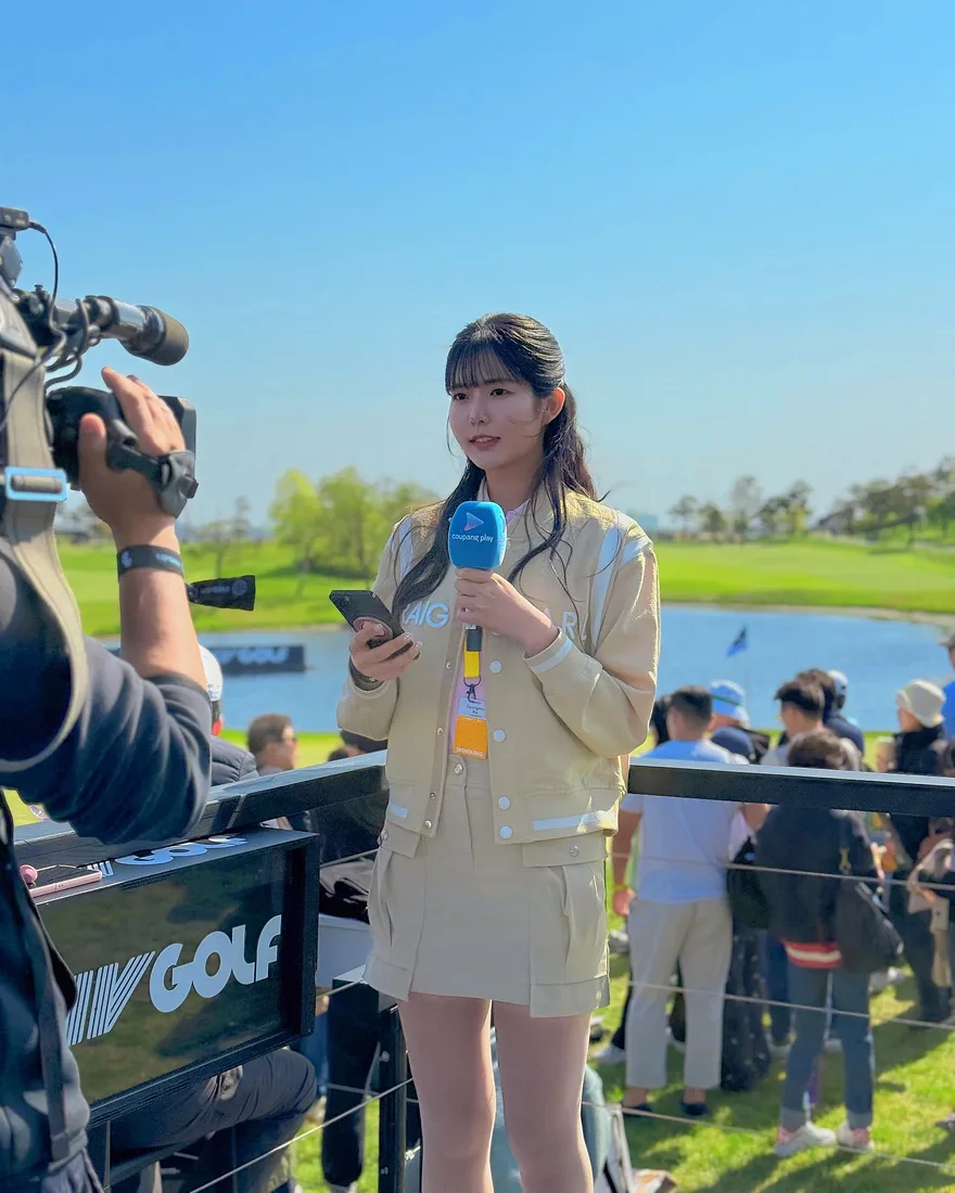 LIV GOLF KOREA 현장 리포터로 활동 중인 고경민 프로